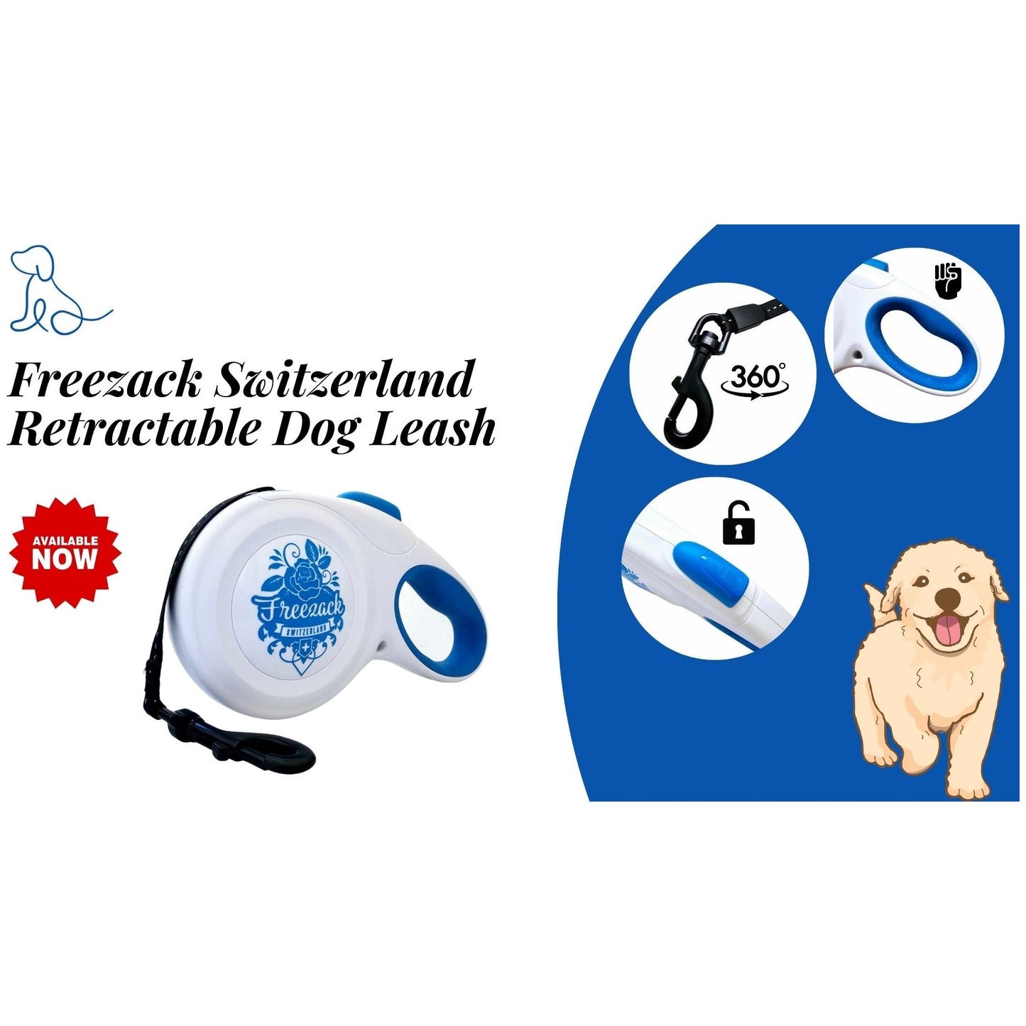 Freezack Switzerland Retractable Dog Leash