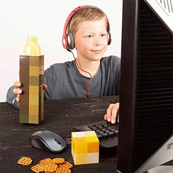 Minecraft Torch Water Bottle Lifestyle Image