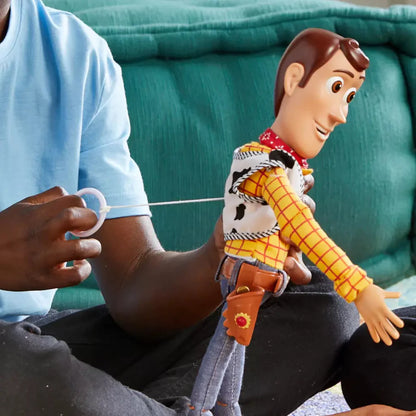 Child playing with Woody