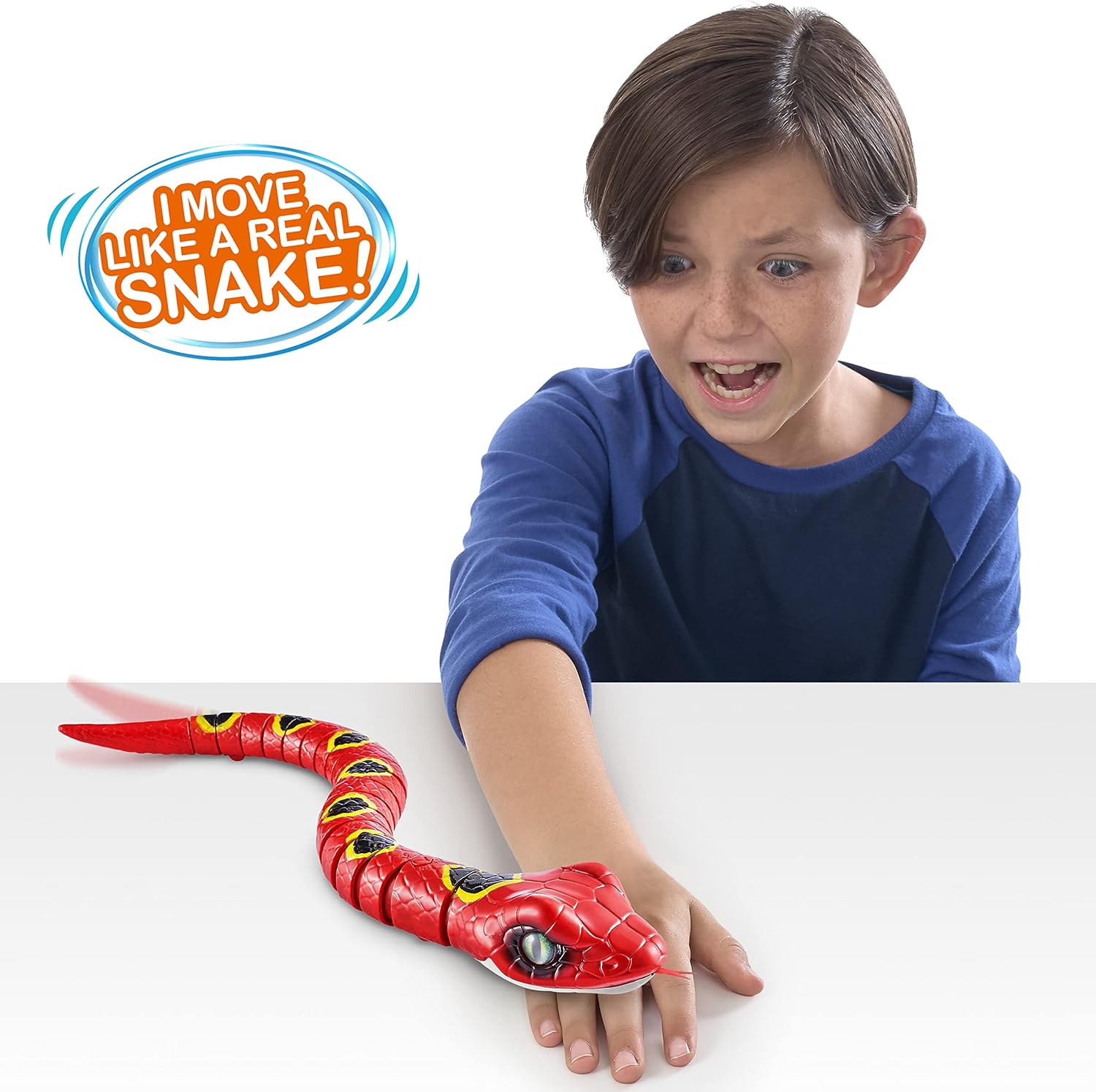 ZURU Robo Alive Battery-Powered Robotic Snake Toy Red Product Image 2