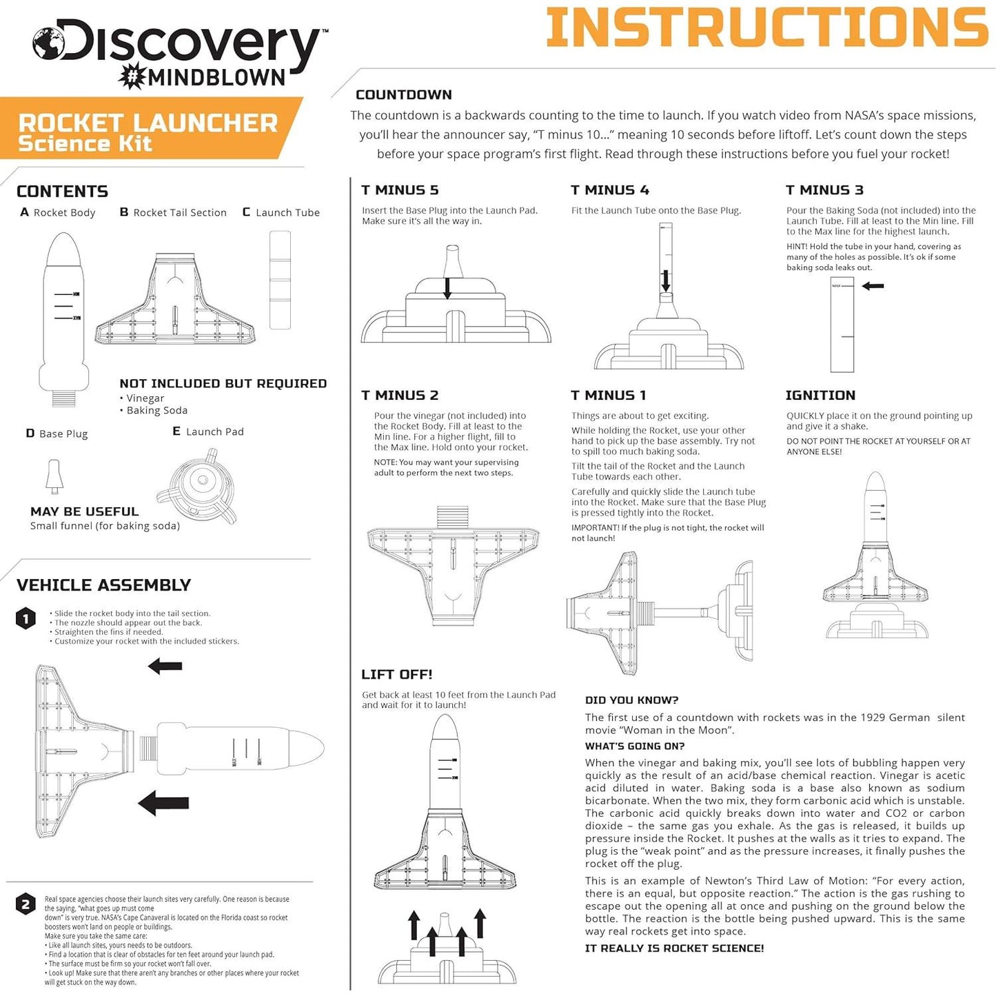 Discovery Mindblown Rocket Launcher STEM Science Experiment Kit