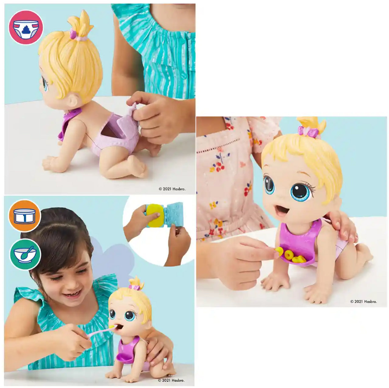 Hasbro Baby Alive Blonde Hair Lil Snacks Toy Doll