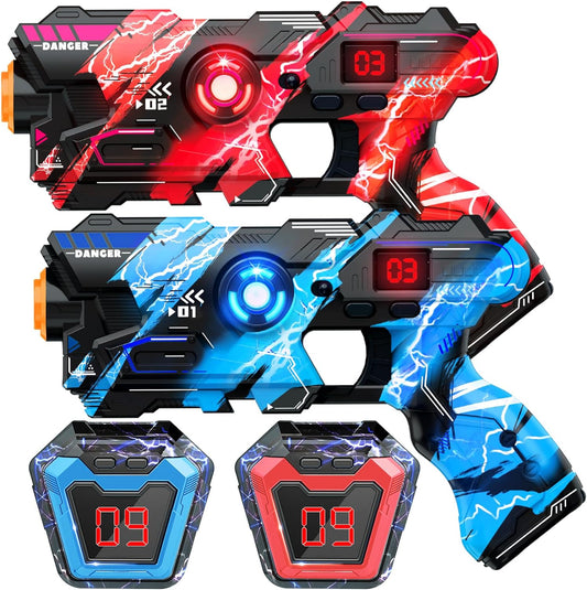 Laser Tag Gun Set with Digital LED Score Display Vest