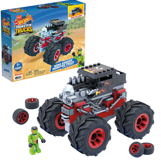 MEGA Hot Wheels Monster Truck Building Set - Bone Shaker 194 PCS