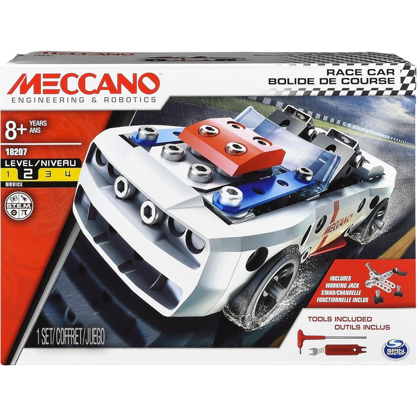 Meccano Learning & Building DIY Play Set - Race Car 18207