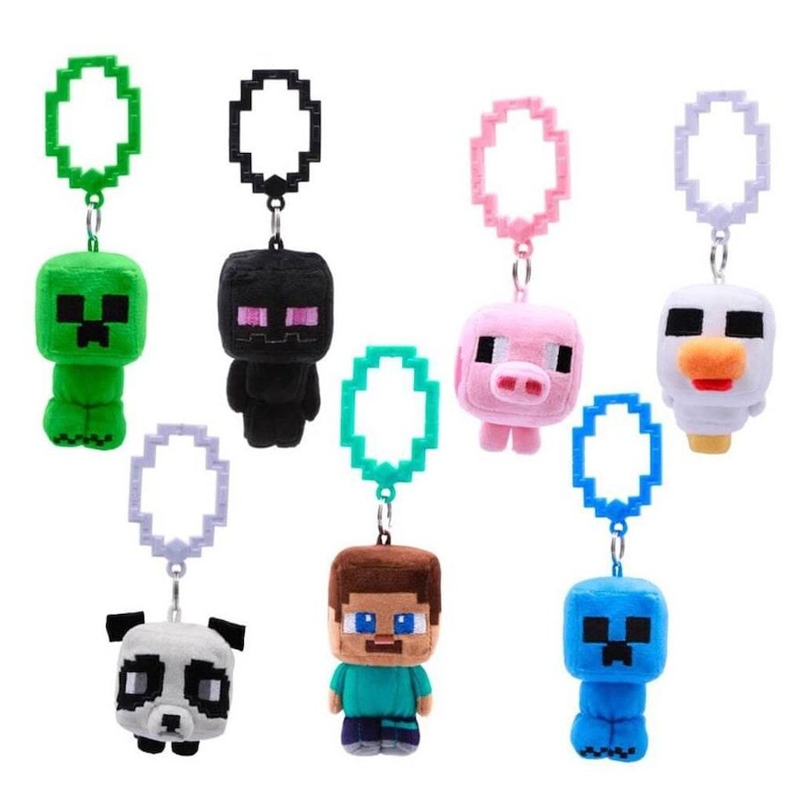 Minecraft Mobs 3.5" Plush Backpack Hangers Blind Box