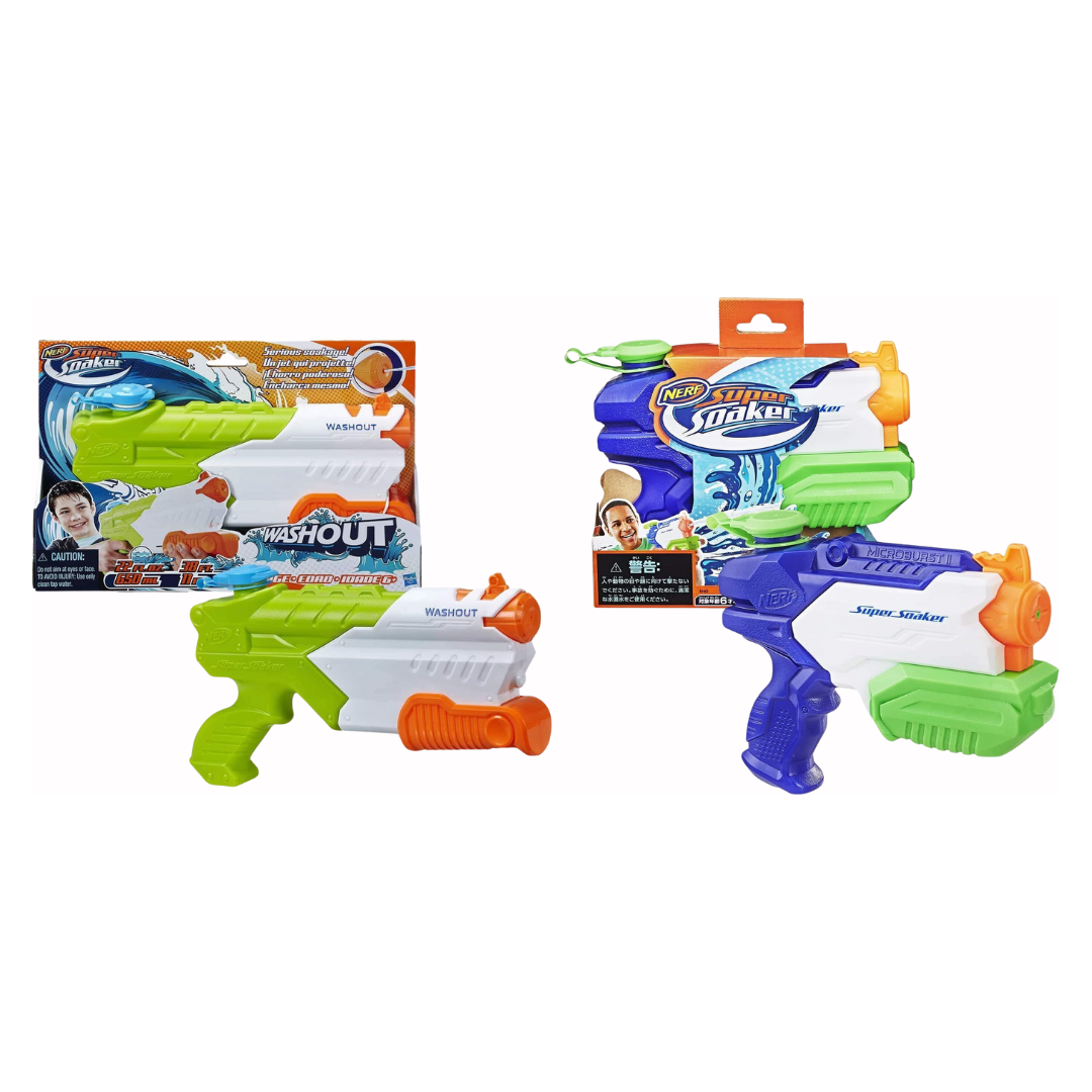 Hasbro Nerf Super Soaker WashOut Blaster Microburst 2 Bundle Toyland Treasures