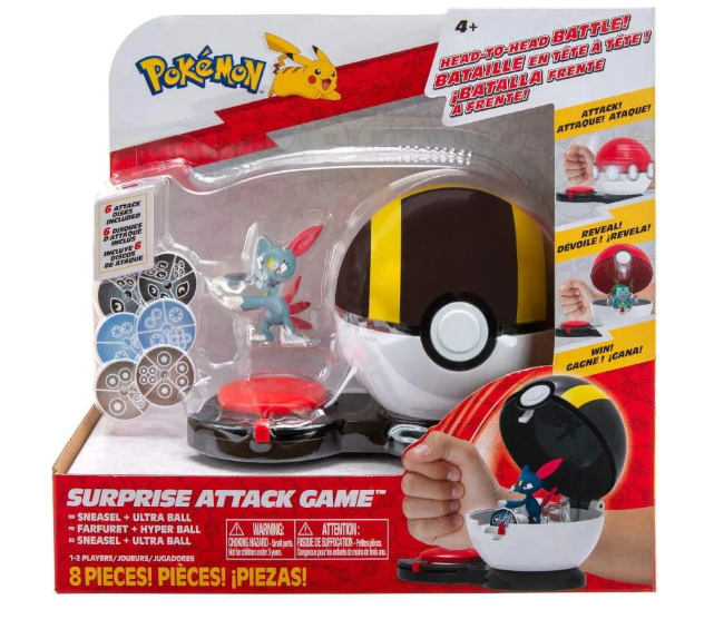 Pokemon Surprise Attack Figure Sneasel + Ultra Ball