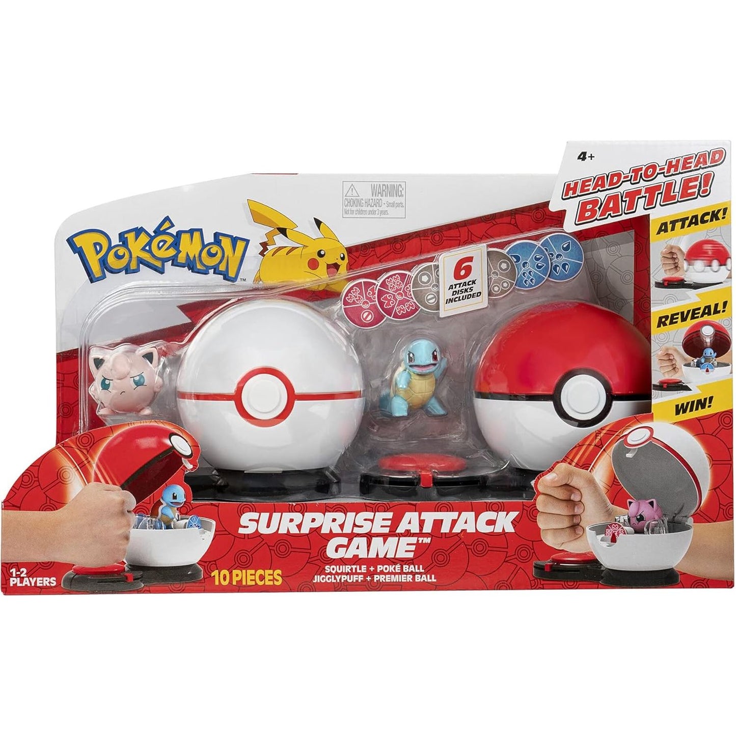 Pokémon Surprise Attack Game Play Set - Squirtle and Jigglypuff