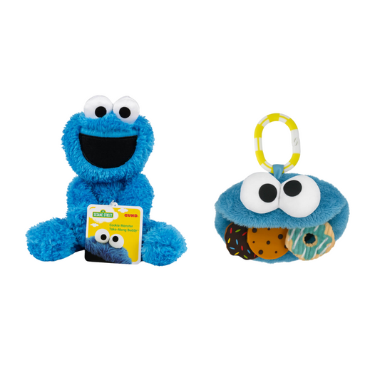 Sesame Street 24cm Soft Toy & Teether Bundle - Cookie Monster