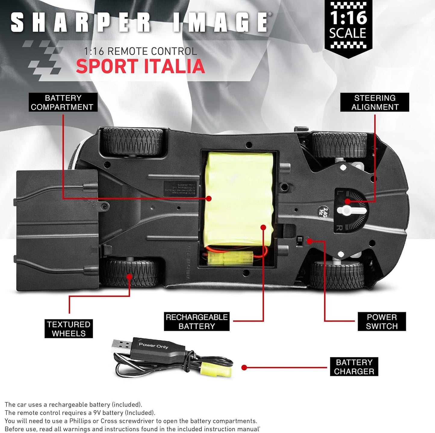 Sharper Image Virtual Reality Italia Rechargeable Racing Car Toy