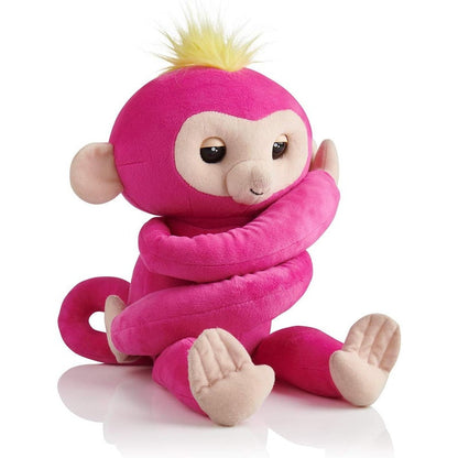 Fingerlings HUGS - Bella (Pink) Advanced Interactive Plush Baby Monkey Pet