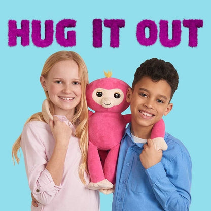 Fingerlings HUGS - Bella (Pink) Advanced Interactive Plush Baby Monkey Pet