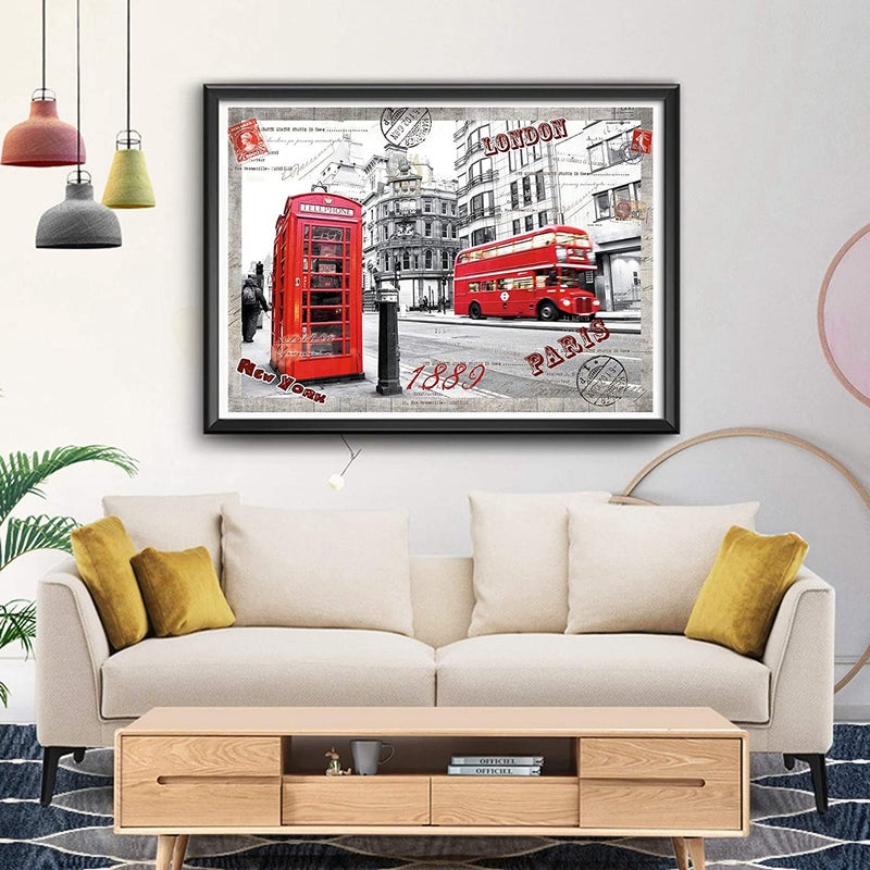example of london jigsaw puzzle on wall