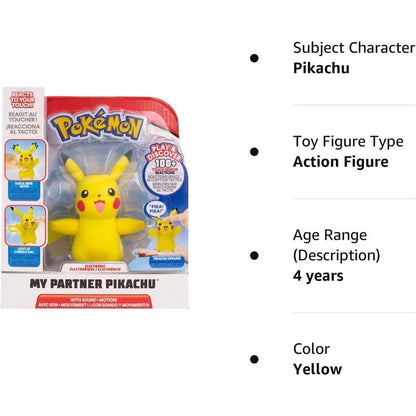 Pokemon Electronic & Interactive My Partner Pikachu with Sound and Motion