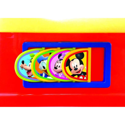 Kiddieland Mickey Mouse Battery-Powered Choo Choo Train Ride on with Caboose & Tracks