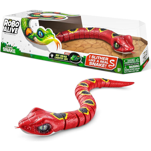 ZURU Robo Alive Battery-Powered Robotic Snake Toy - Red