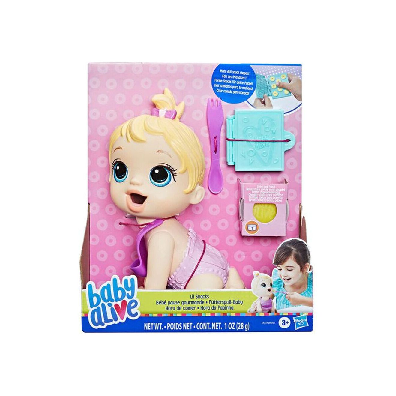 Hasbro Baby Alive Blonde Hair Lil Snacks Toy Doll