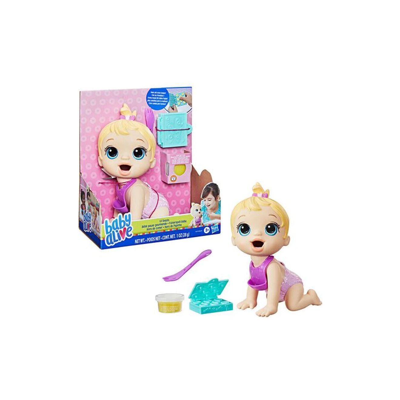 Hasbro Baby Alive Blonde Hair Lil Snacks Toy Doll