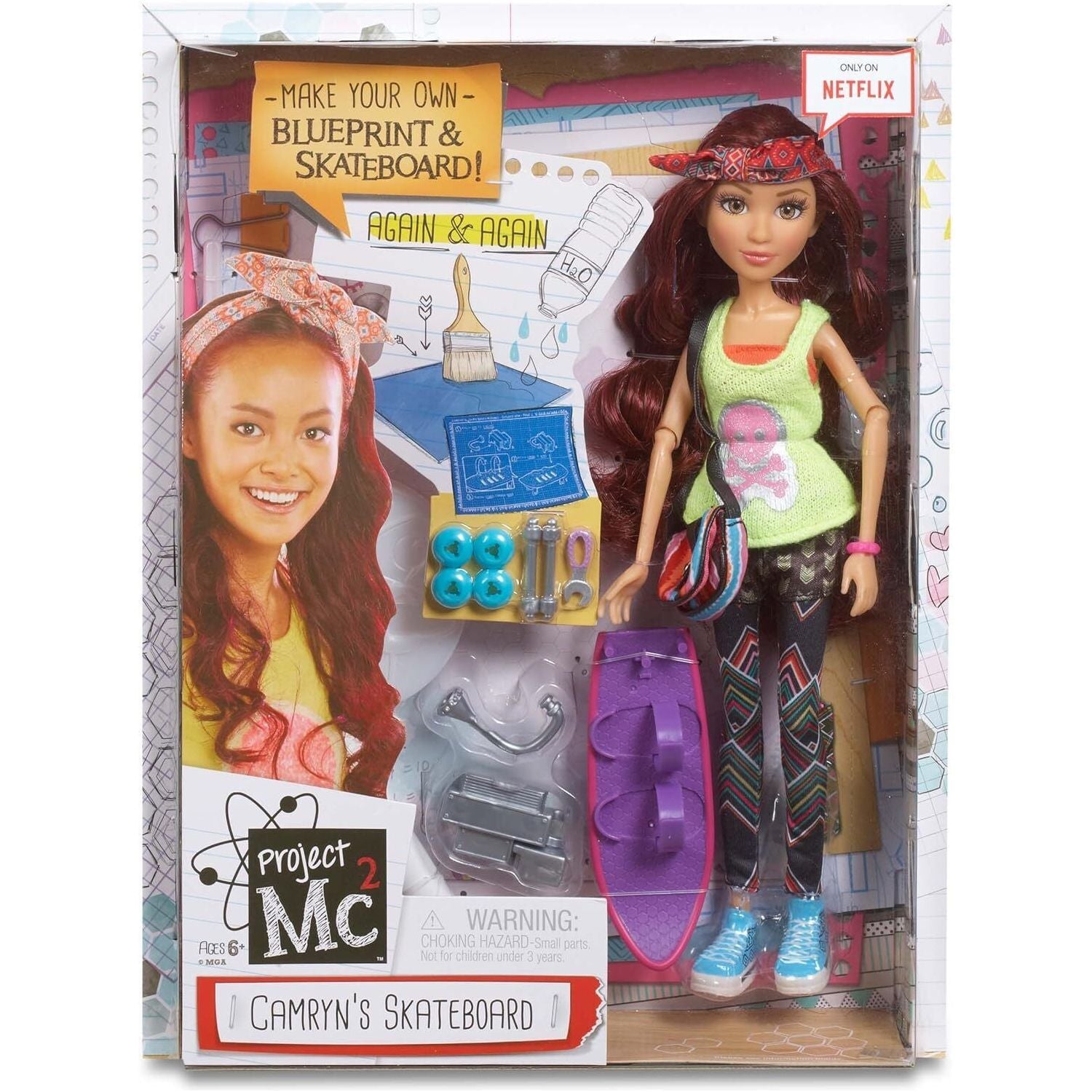 Project MC2 Toy Doll Camryn's Skateboard