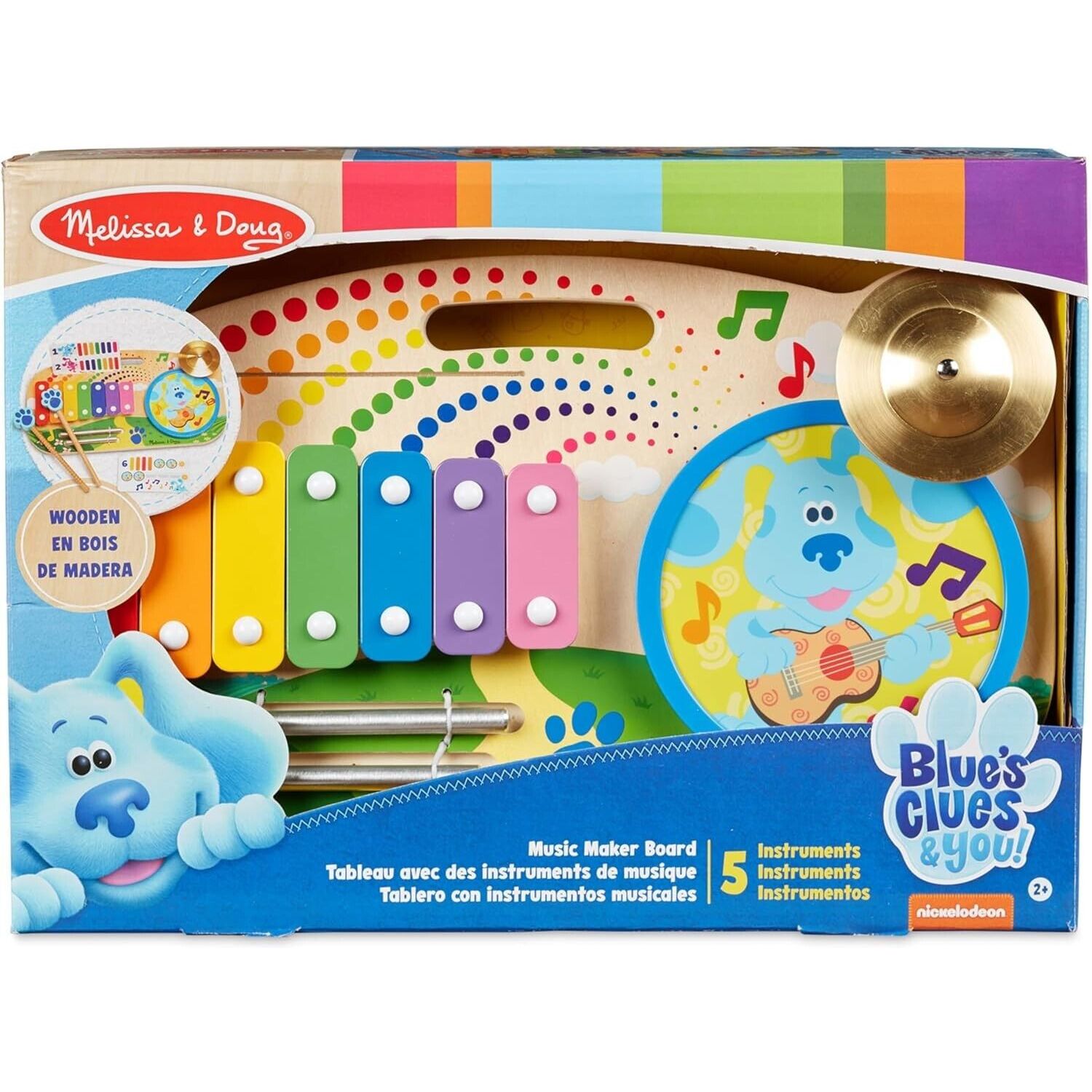 Melissa & Doug Nickelodeon Wooden Music Maker Musical Toy